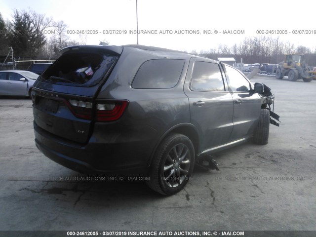 1C4RDJDGXHC661389 - 2017 DODGE DURANGO GT GRAY photo 4