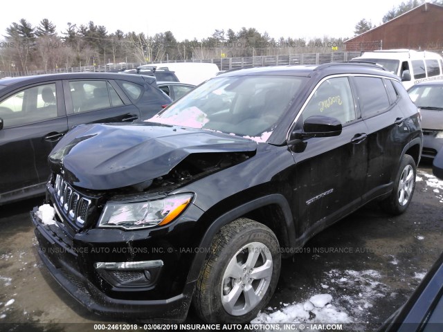 3C4NJDBB0KT656696 - 2019 JEEP COMPASS LATITUDE BLACK photo 2