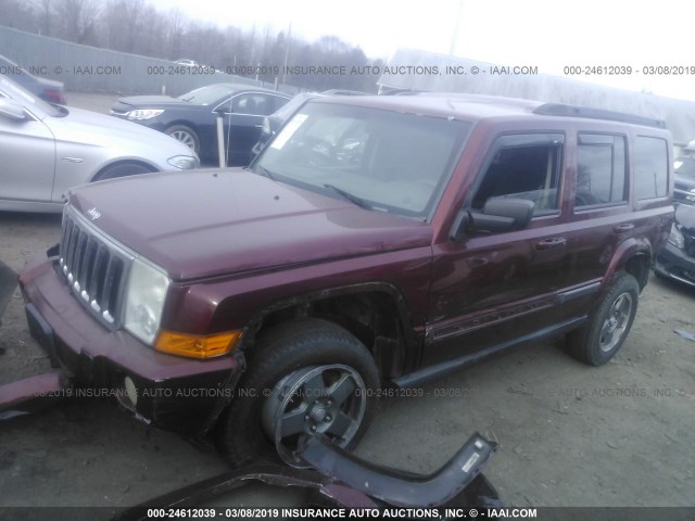 1J8HG48K28C236373 - 2008 JEEP COMMANDER SPORT ბურგუნდია ფოტო 2