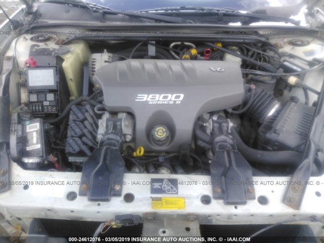 2G1WX15K919357845 - 2001 CHEVROLET MONTE CARLO SS ვერცხლისფერი ფოტო 10