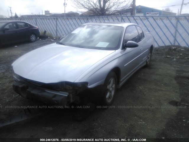 2G1WX15K919357845 - 2001 CHEVROLET MONTE CARLO SS ვერცხლისფერი ფოტო 2