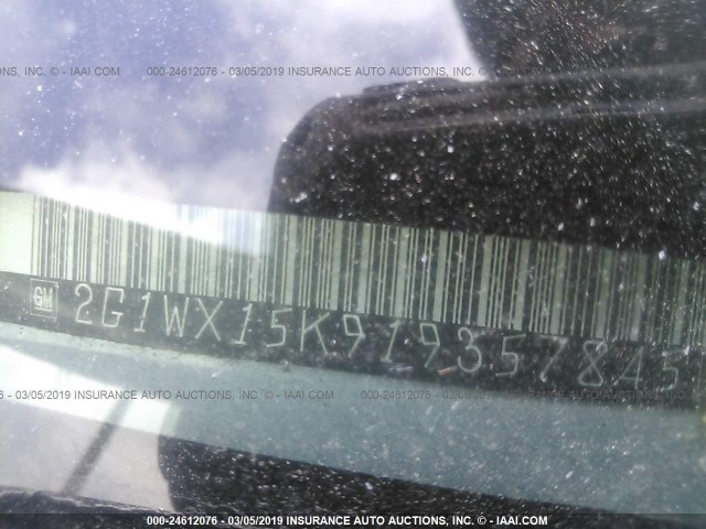 2G1WX15K919357845 - 2001 CHEVROLET MONTE CARLO SS ვერცხლისფერი ფოტო 9