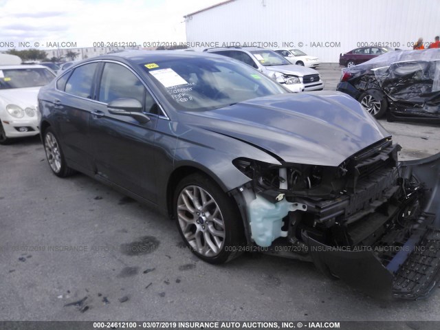 3FA6P0K94ER210647 - 2014 FORD FUSION TITANIUM GRAY photo 1