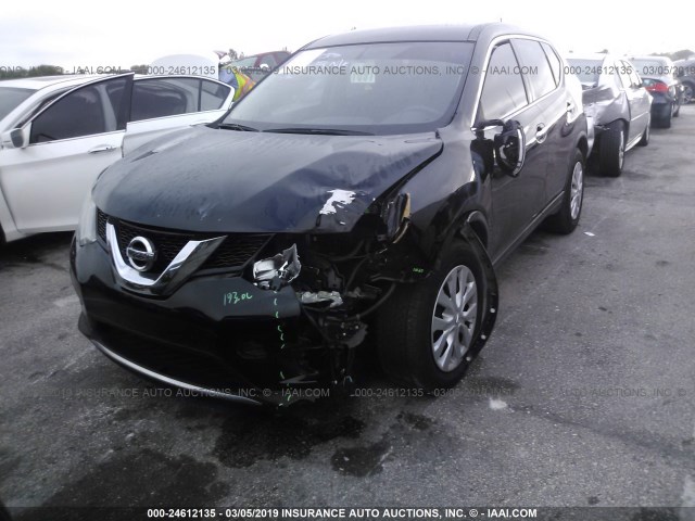 KNMAT2MT4FP548353 - 2015 NISSAN ROGUE S/SL/SV BLACK photo 6