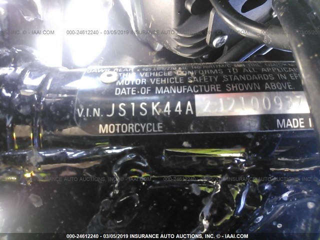 JS1SK44A2J2100937 - 2018 SUZUKI DR-Z400 SM BLACK photo 10