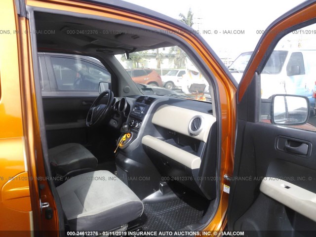 5J6YH18718L006302 - 2008 HONDA ELEMENT EX ORANGE photo 5