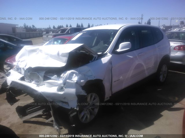 5UXWX9C5XE0D24146 - 2014 BMW X3 XDRIVE28I WHITE photo 2
