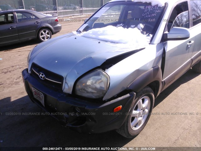 KM8JN72D55U192185 - 2005 HYUNDAI TUCSON GLS/LX GREEN photo 6