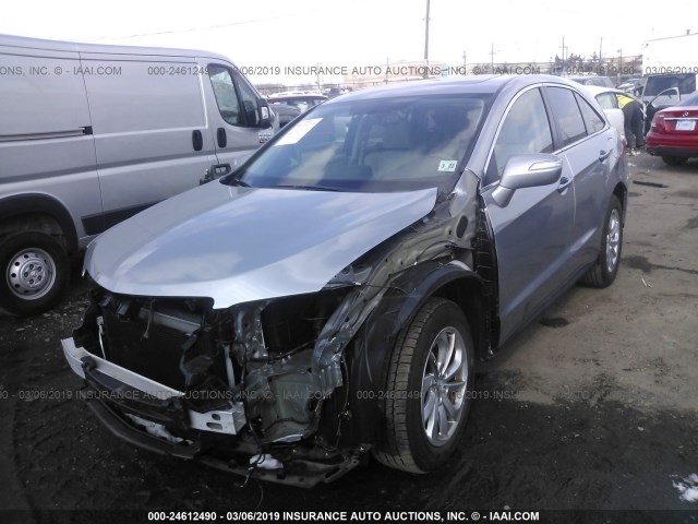 5J8TB4H36HL029348 - 2017 ACURA RDX SILVER photo 2