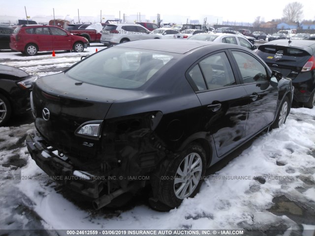 JM1BL1S67A1148388 - 2010 MAZDA 3 S BLACK photo 4