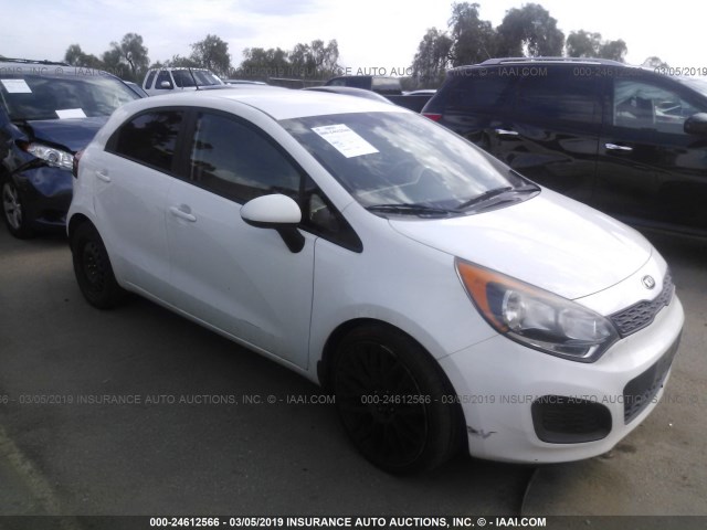 KNADM5A33D6170977 - 2013 KIA RIO LX WHITE photo 1