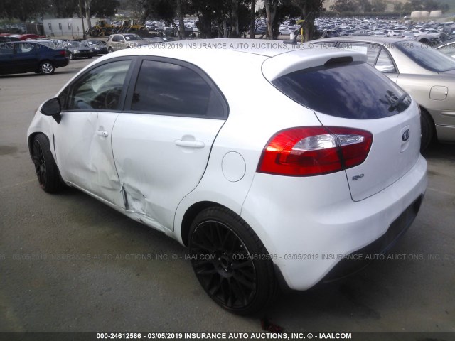 KNADM5A33D6170977 - 2013 KIA RIO LX WHITE photo 3