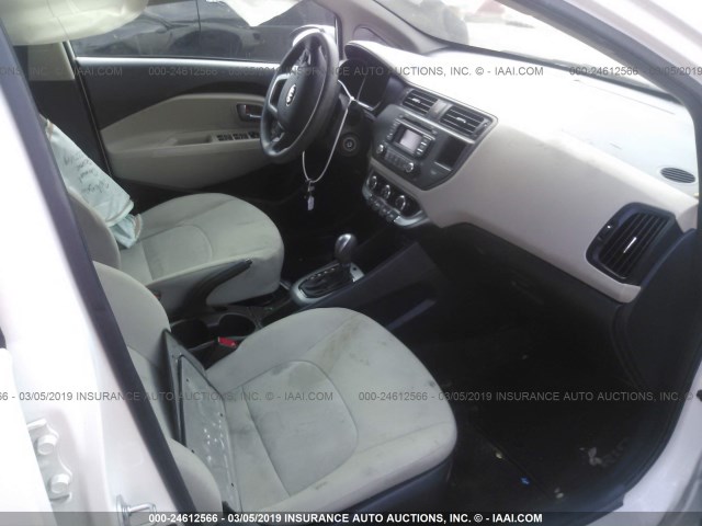 KNADM5A33D6170977 - 2013 KIA RIO LX WHITE photo 5