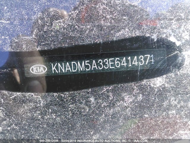 KNADM5A33E6414371 - 2014 KIA RIO LX RED photo 9