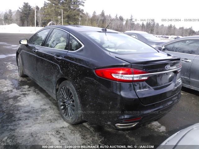 3FA6P0K94HR131418 - 2017 FORD FUSION TITANIUM BLACK photo 3