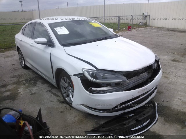 1C3CCCAB9FN616625 - 2015 CHRYSLER 200 LIMITED WHITE photo 1