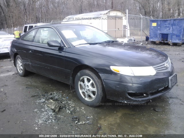 2T1CE22P73C022740 - 2003 TOYOTA CAMRY SOLARA SE BLACK photo 1