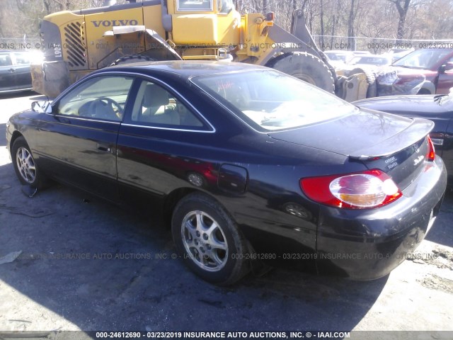 2T1CE22P73C022740 - 2003 TOYOTA CAMRY SOLARA SE BLACK photo 3