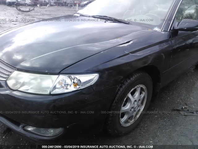 2T1CE22P73C022740 - 2003 TOYOTA CAMRY SOLARA SE BLACK photo 6