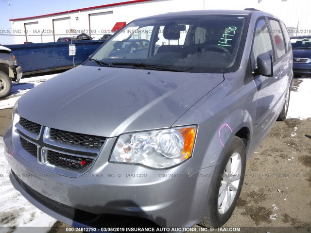 2C4RDGCG4GR179060 - 2016 DODGE GRAND CARAVAN SXT SILVER photo 2