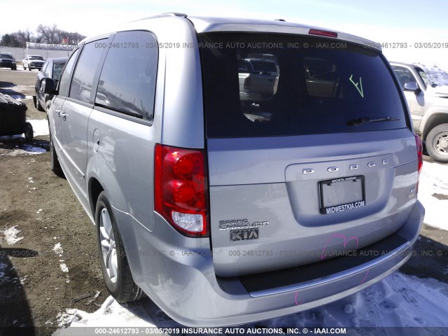 2C4RDGCG4GR179060 - 2016 DODGE GRAND CARAVAN SXT SILVER photo 3