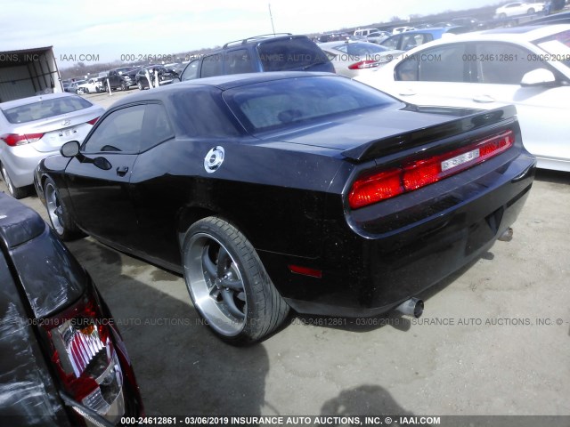 2C3CDYAG0CH197641 - 2012 DODGE CHALLENGER SXT BLACK photo 3