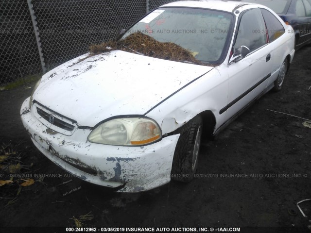 1HGEJ6126VL132273 - 1997 HONDA CIVIC DX WHITE photo 2