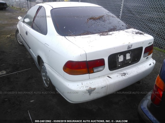 1HGEJ6126VL132273 - 1997 HONDA CIVIC DX WHITE photo 3