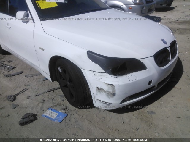 WBANF33526B999065 - 2006 BMW 525 XI WHITE photo 6