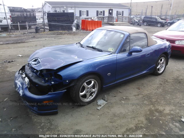 JM1NB3532X0135530 - 1999 MAZDA MX-5 MIATA BLUE photo 2