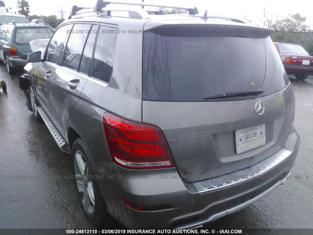 WDCGG0EB6DG098298 - 2013 MERCEDES-BENZ GLK 250 BLUETEC GRAY photo 3