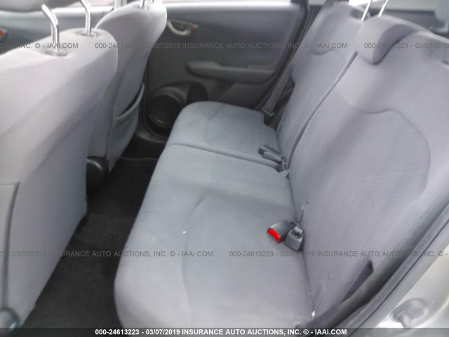 JHMGE88289S022428 - 2009 HONDA FIT SILVER photo 8