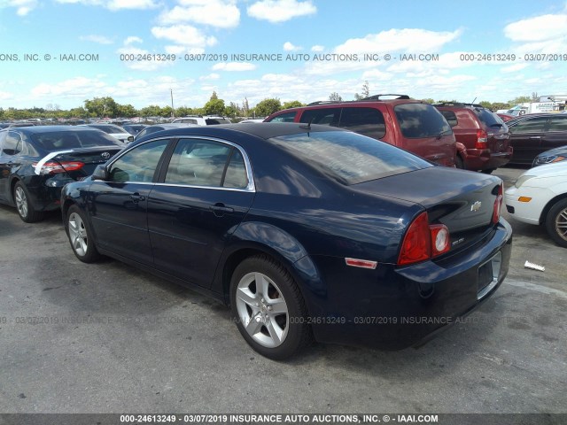 1G1ZB5EB3A4129961 - 2010 CHEVROLET MALIBU LS BLUE photo 3