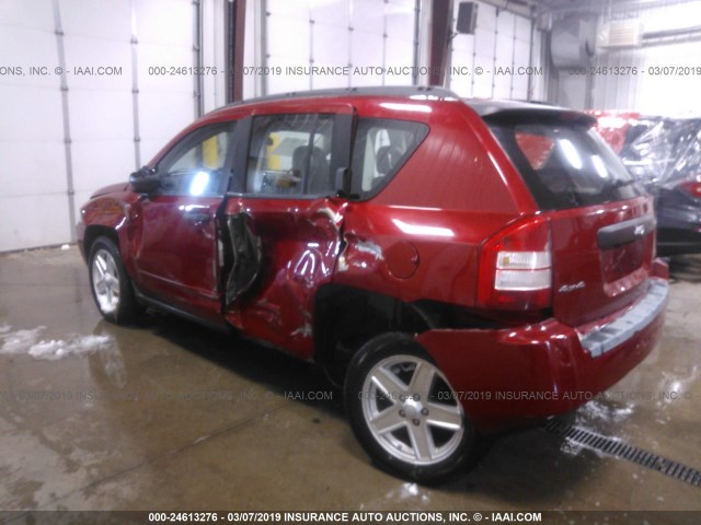 1J4FF47B19D113723 - 2009 JEEP COMPASS SPORT RED photo 3