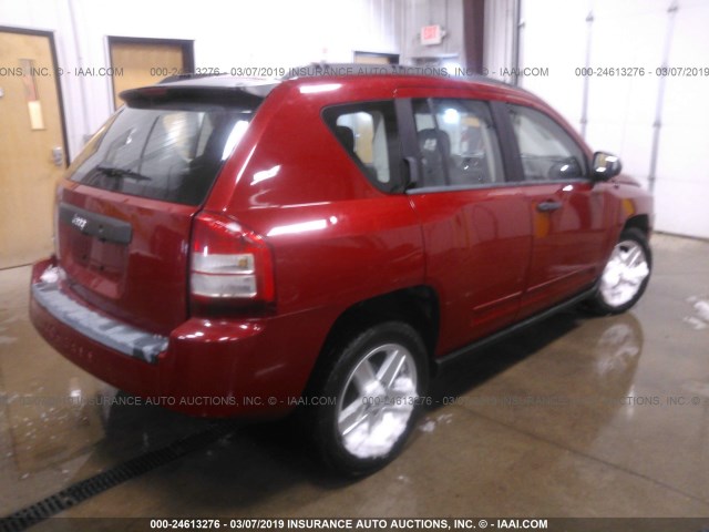 1J4FF47B19D113723 - 2009 JEEP COMPASS SPORT RED photo 4