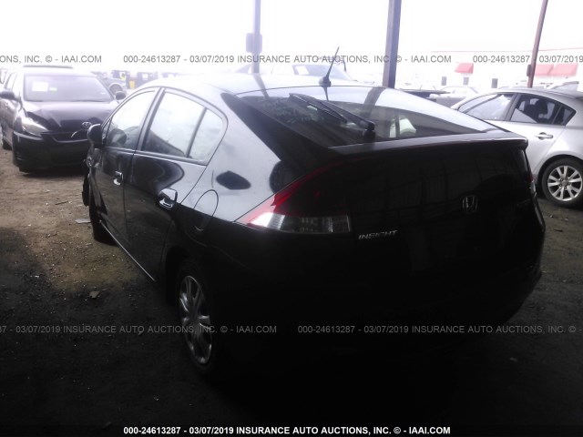 JHMZE2H57AS041606 - 2010 HONDA INSIGHT LX BLACK photo 3