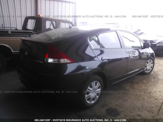 JHMZE2H57AS041606 - 2010 HONDA INSIGHT LX BLACK photo 4