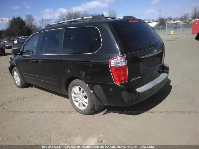 KNDMB233766017722 - 2006 KIA SEDONA EX/LX BLACK photo 3