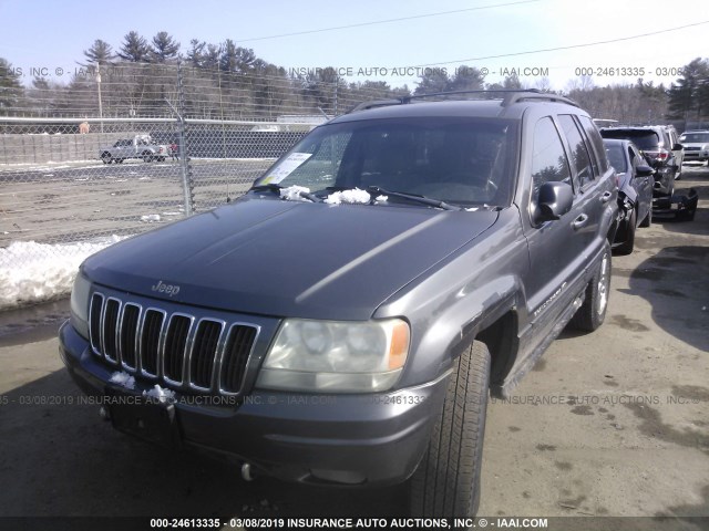 1J8GW68J63C561795 - 2003 JEEP GRAND CHEROKEE OVERLAND GRAY photo 2