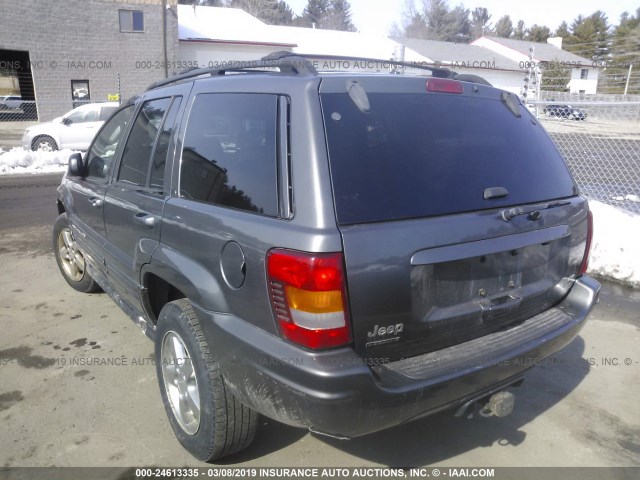 1J8GW68J63C561795 - 2003 JEEP GRAND CHEROKEE OVERLAND GRAY photo 3