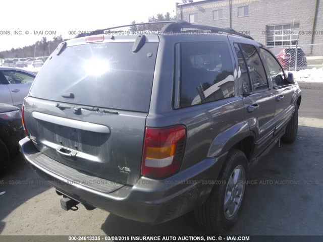 1J8GW68J63C561795 - 2003 JEEP GRAND CHEROKEE OVERLAND GRAY photo 4