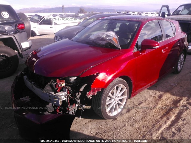 JTHKD5BH5C2088371 - 2012 LEXUS CT 200 Qırmızı foto 2
