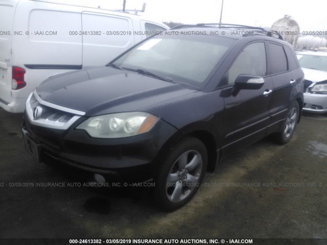 5J8TB18557A000191 - 2007 ACURA RDX TECHNOLOGY BLACK photo 2