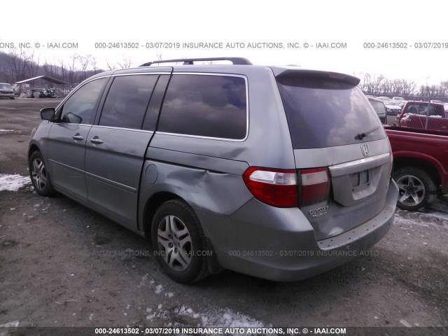 5FNRL38887B016100 - 2007 HONDA ODYSSEY TOURING TEAL photo 3