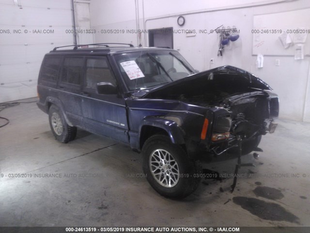 1J4FJ78S0WL198389 - 1998 JEEP CHEROKEE LIMITED BLUE photo 1