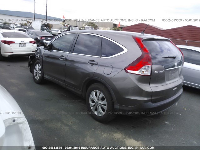 5J6RM3H54CL038387 - 2012 HONDA CR-V EX BROWN photo 3