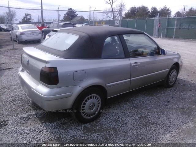 3VWCB61E5XM815366 - 1999 VOLKSWAGEN CABRIO GL SILVER photo 4