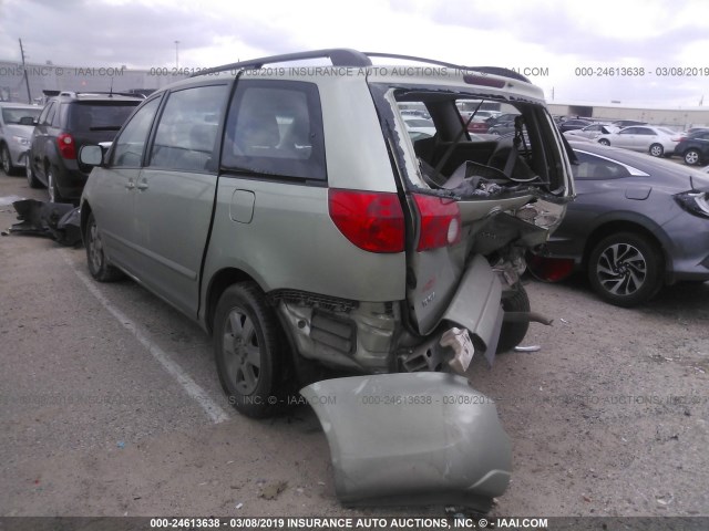 5TDZA23C86S416017 - 2006 TOYOTA SIENNA CE/LE GREEN photo 3