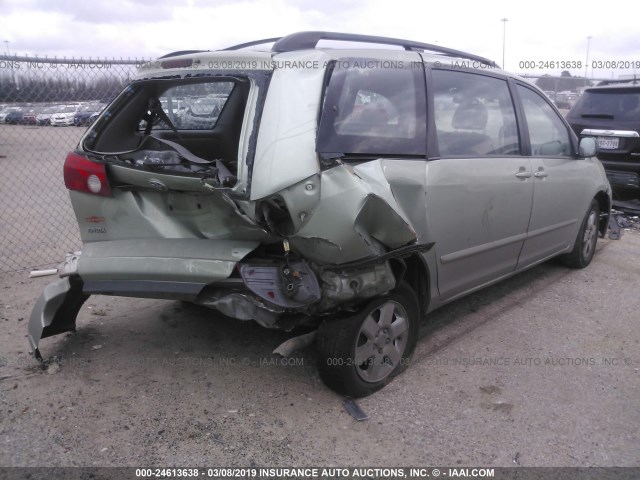 5TDZA23C86S416017 - 2006 TOYOTA SIENNA CE/LE GREEN photo 4