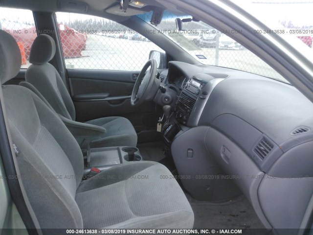 5TDZA23C86S416017 - 2006 TOYOTA SIENNA CE/LE GREEN photo 5